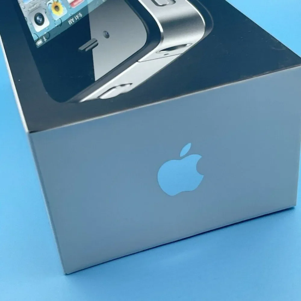 Apple iPhone 4 Black 16GB Empty Box with Tray Manuals Stickers Only NO PHONE